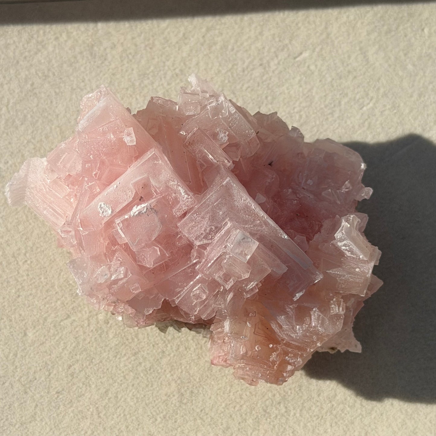 Pink Halite Crystal Cluster  ピンクハライト #HA-102