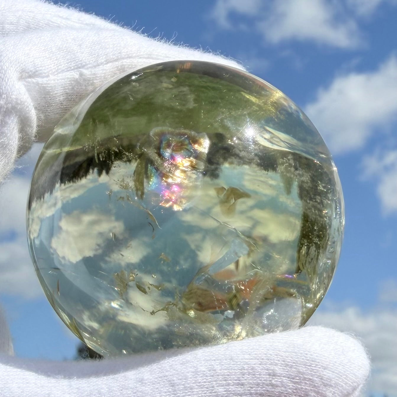 AAA  Rainbow-Filled Natural Citrine Crystal 高品質天然シトリン51mm #CI-104