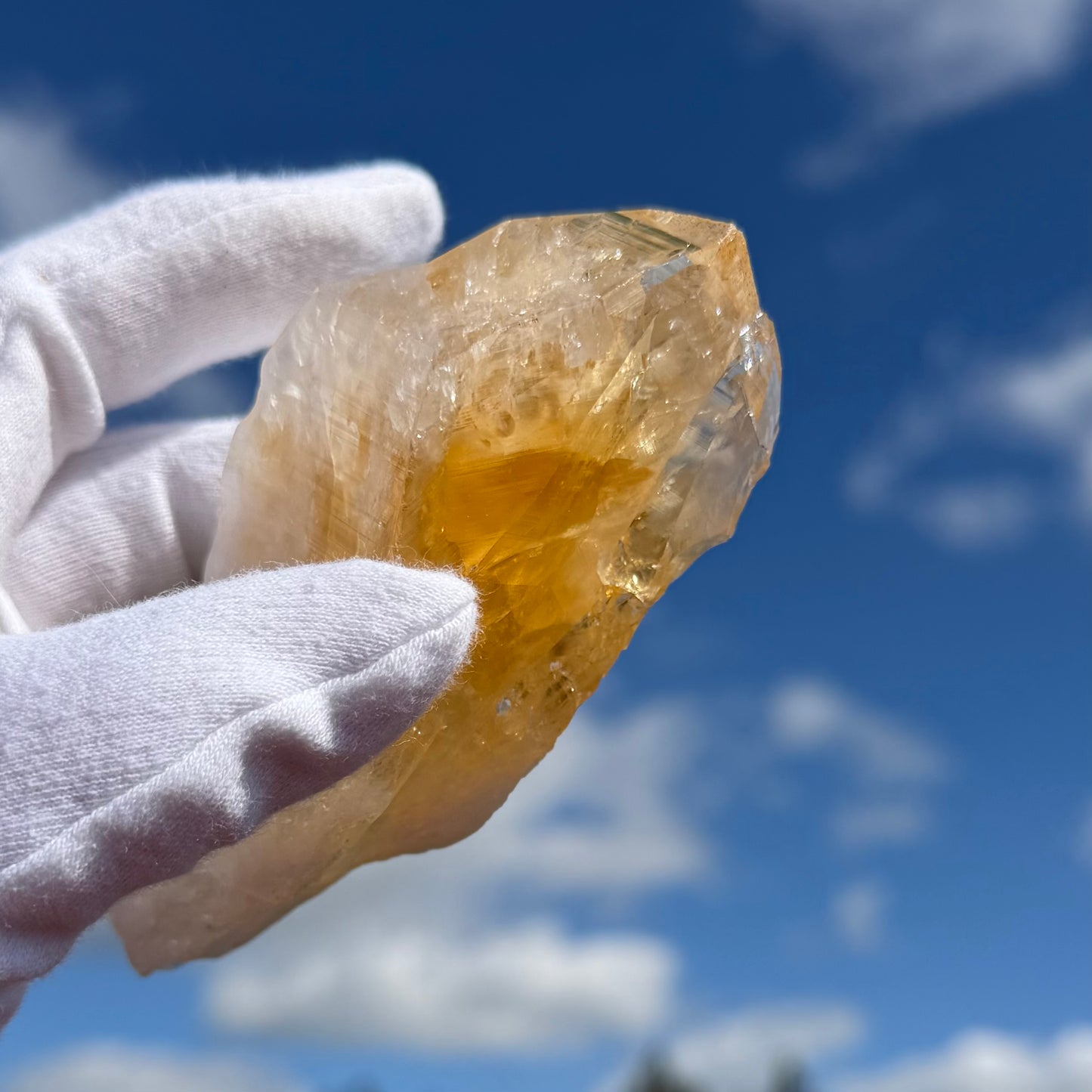 Natural Citrine Raw Point Crystal 108mm #CI-107