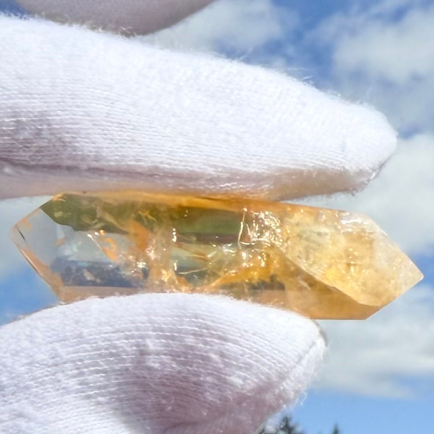 Citrine Rainbow Mini Point (Double Polished)シトリン・レインボー・ミニポイント 41mm #CI-108