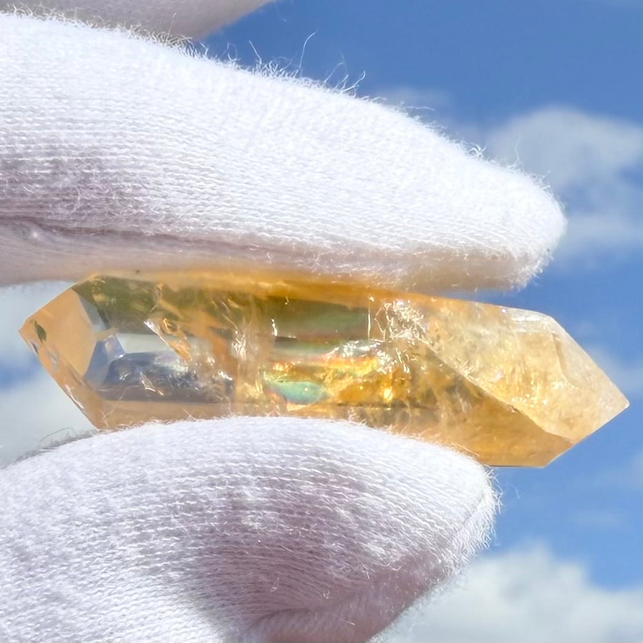 Citrine Rainbow Mini Point (Double Polished)シトリン・レインボー・ミニポイント 41mm #CI-108