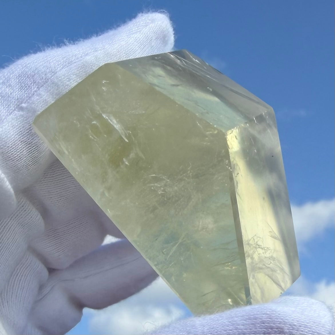 Natural Citrine Freeform Faceted Piece　天然シトリン フリーフォーム 50mm 90g #CI-111