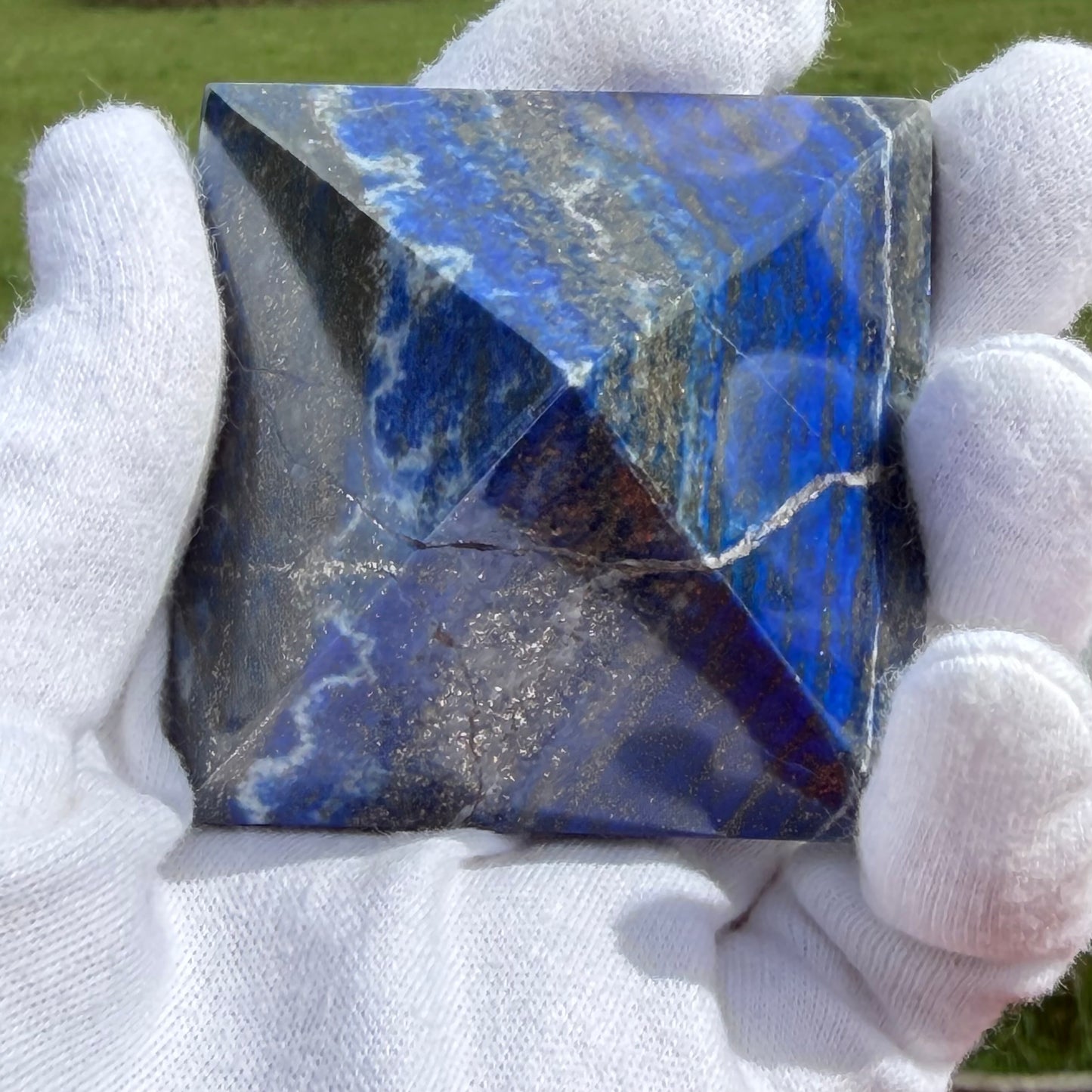 Lapis Lazuli Pyramid 38 mm ラピスラズリ ピラミッド　150が＃L A-118