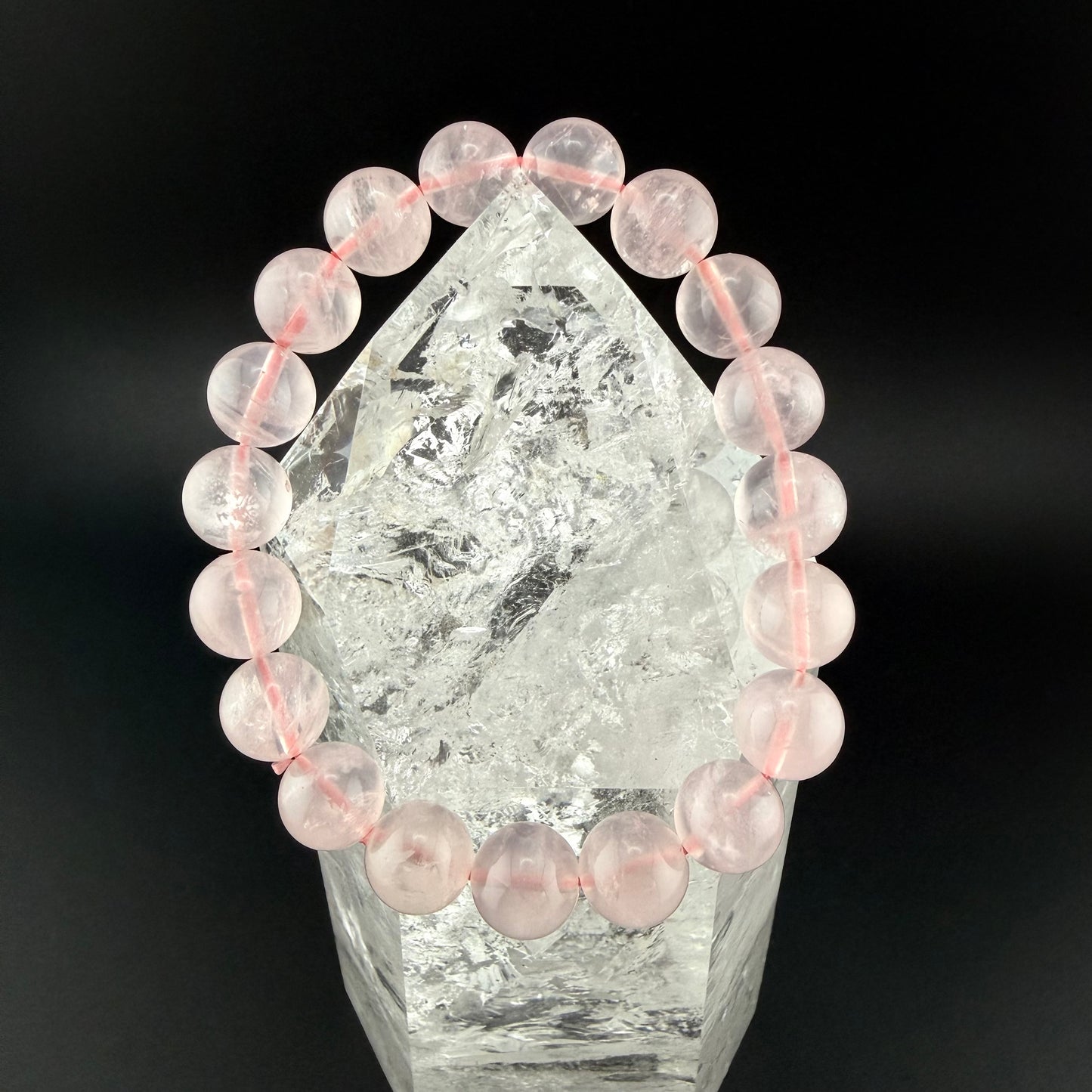 Rose Quartz Bead Bracelet ローズクォーツ ブレスレット 10mm玉 #BR-004