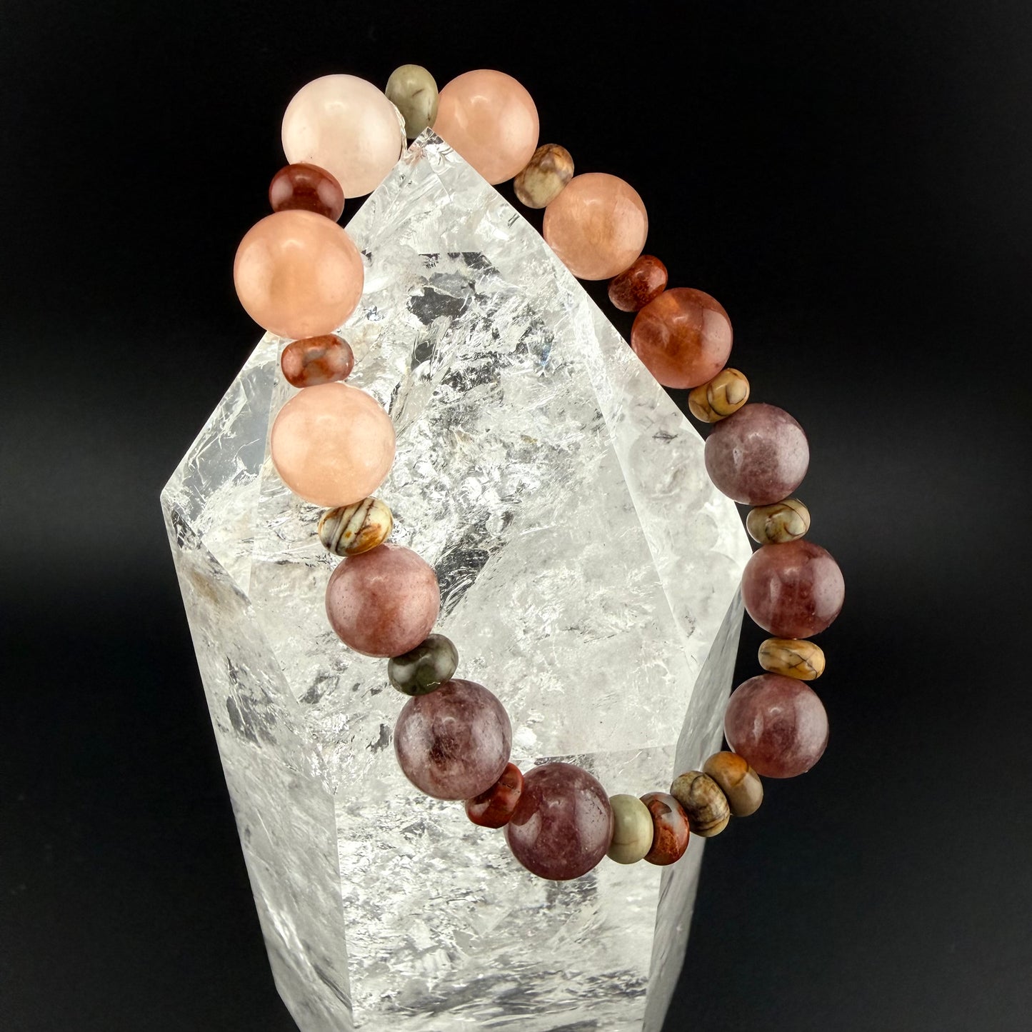 Tourmaline & Picasso Jasper Bracelet & BR-009