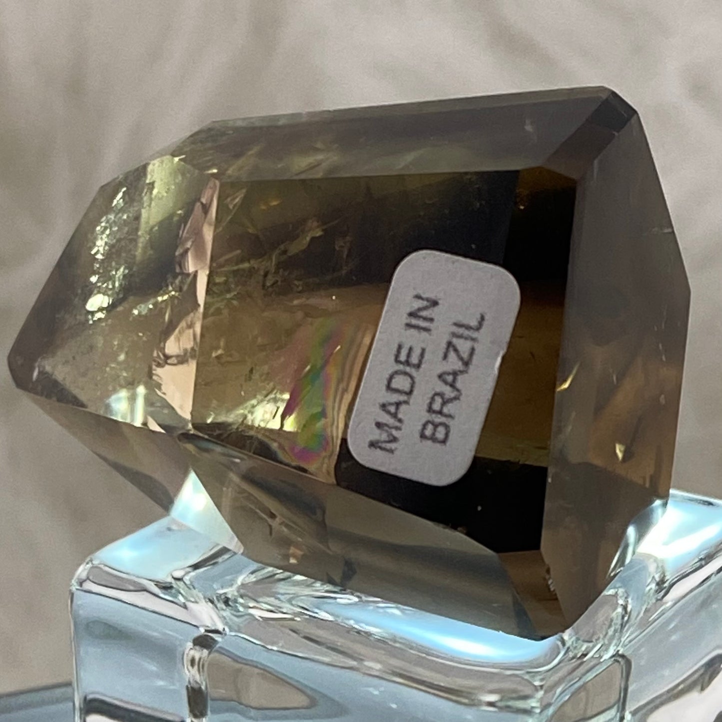 Rainbow Inclusion Smoky Quartz Point 57g #SQ-025