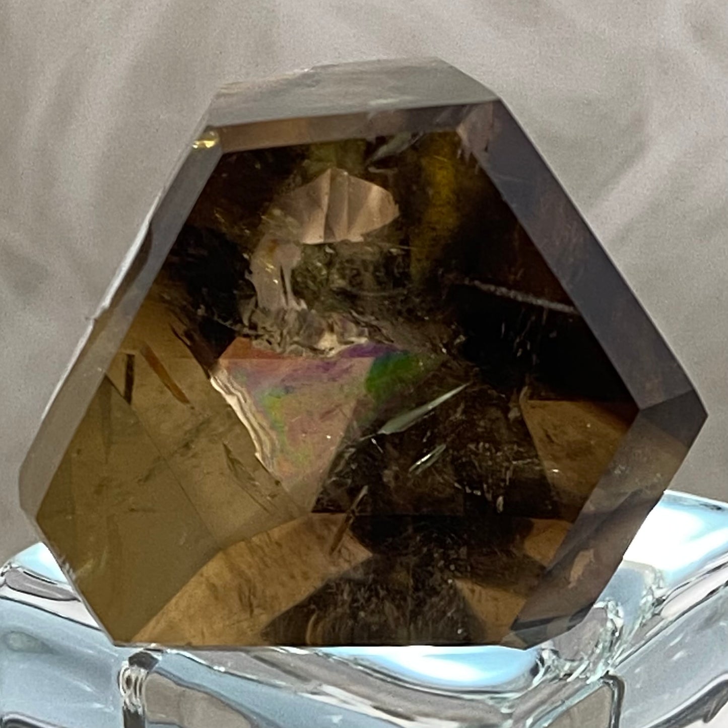 Rainbow Inclusion Smoky Quartz Point 57g #SQ-025