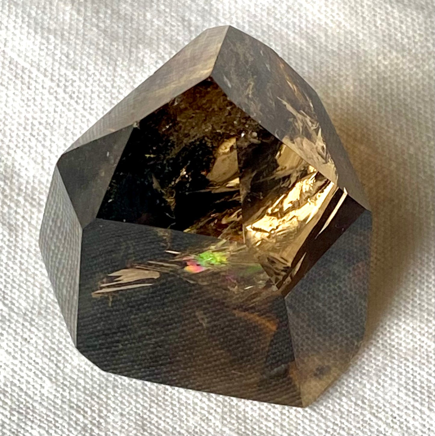 Rainbow Inclusion Smoky Quartz Point 57g #SQ-025