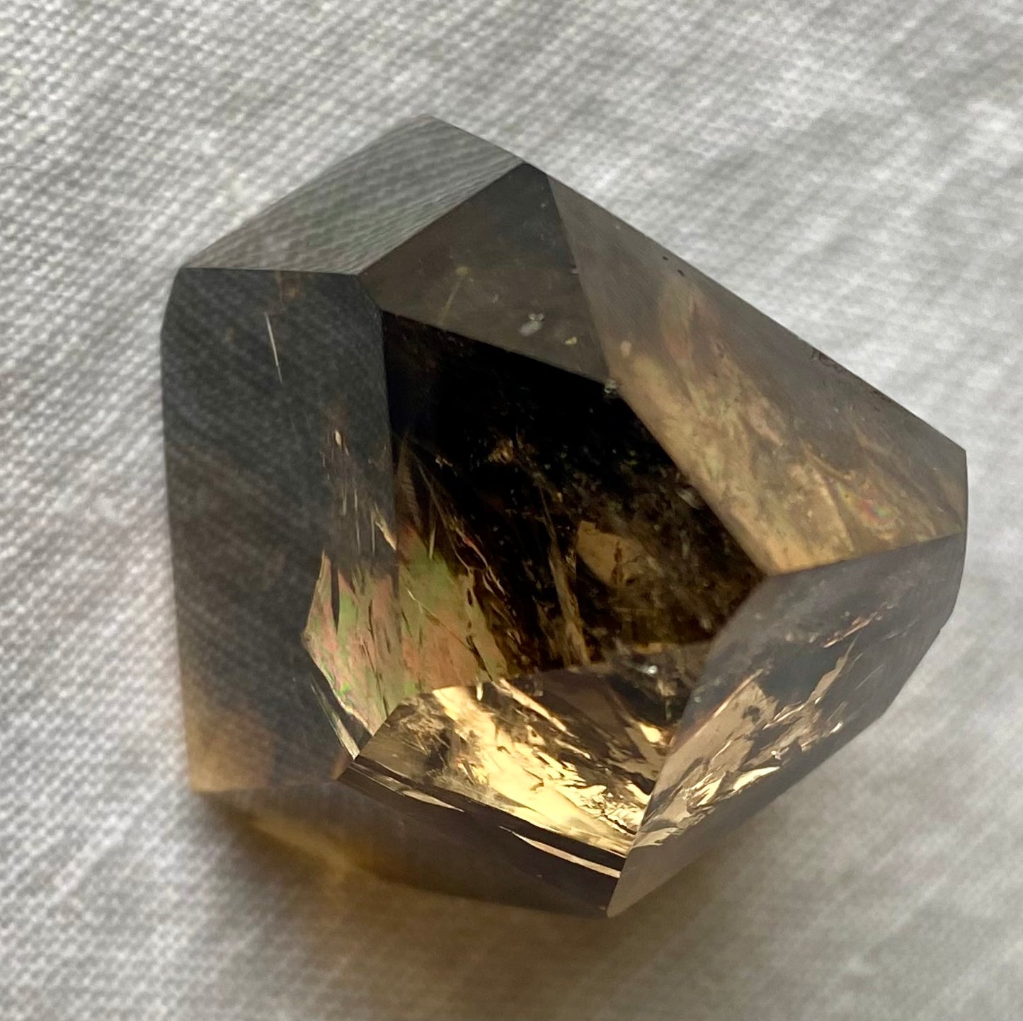 Rainbow Inclusion Smoky Quartz Point 57g #SQ-025