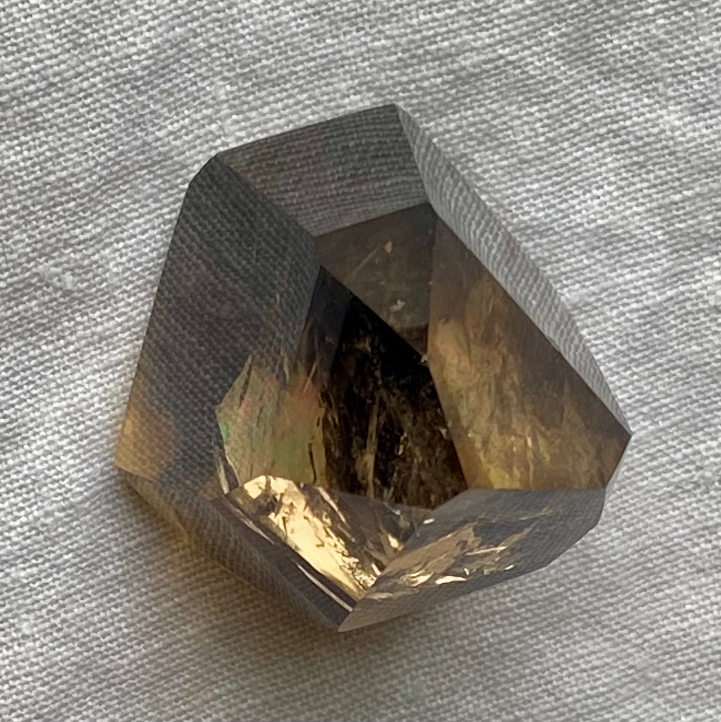 Rainbow Inclusion Smoky Quartz Point 57g #SQ-025