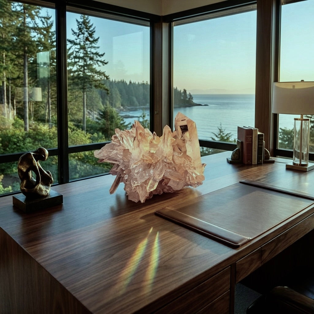 MUSEUM GRADE | The "Sunrise" Lemurian Seed Cluster (5kg) 【博物館級】サンライズ・レムリアンシード・クラスター ＃LQ-014