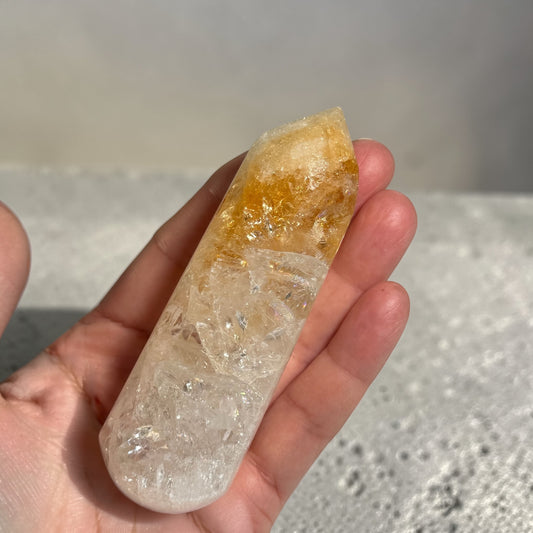 Natural Citrine Crystal Point　天然シトリン クリスタルポイント 101mm #CI-106