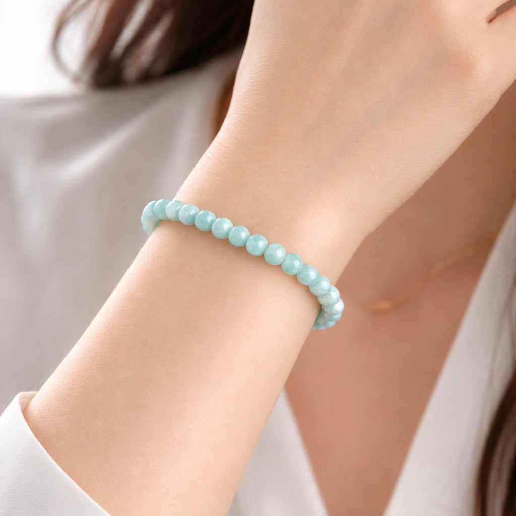Amazonite Natural Stone Bracelet 6.5mm Beads #BR-011