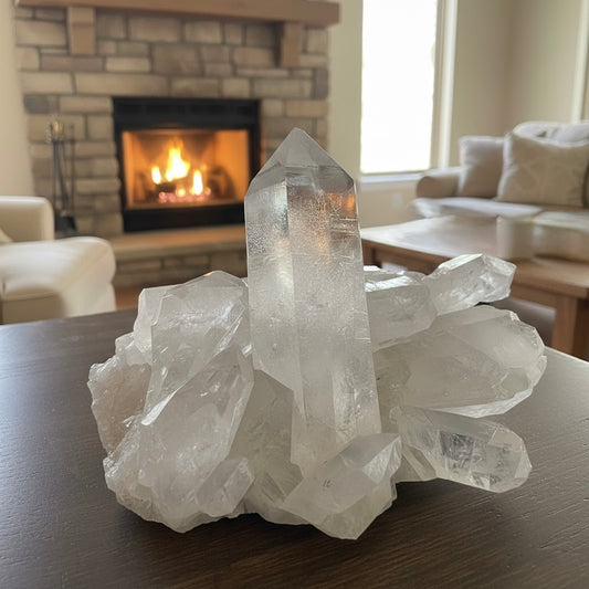 Clear Quartz Cluster w Rainbows クリアクォーツ クラスター 406g #-CQ-045