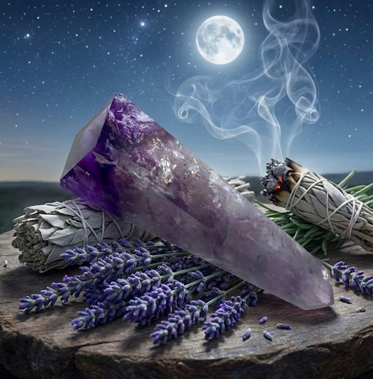 THE VIOLET OBELISK | Monumental Deep Purple Amethyst  (6.75")　＃AM-018